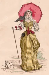Giovane donna francese con elegante costume del XVII secolo